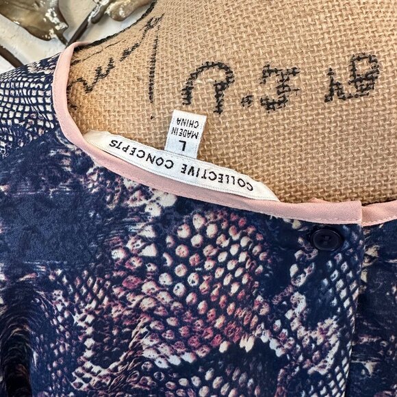 🐍 Collective Concepts Snakeskin Print Romper - Size L 🐍 - Picture 4 of 4